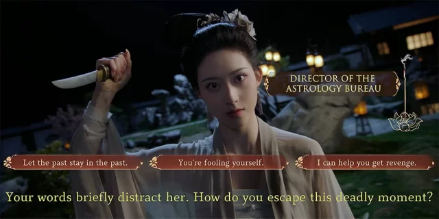 Road to Empress đưa bạn vào tranh đấu chốn hậu cung nhà Đường 5 gamen.pro road to empress android ios steam woman coming at you with a knife with dialouge choices 1 jpg 640