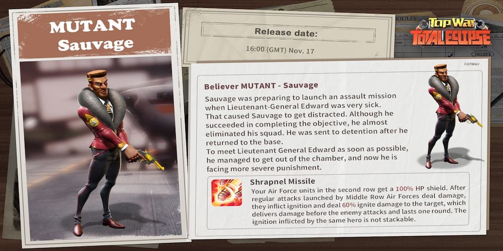 Top War: Xếp hạng toàn bộ hero từ mạnh nhất đến yếu nhất 1 gamen.pro top war mutant sauvage