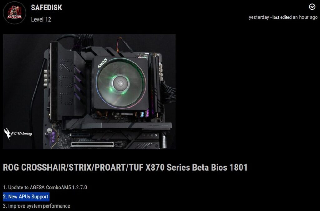 gamen.pro ASUS AGESA 1270 NEW APU