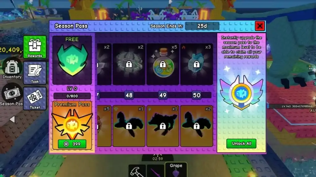 Build A Zoo: Toàn tập hướng dẫn Season 2 - Cập nhật Meteor Heaven, Fishing Dock và Battle Pass mới 2 gamen.pro Build A Zoo Season Pass