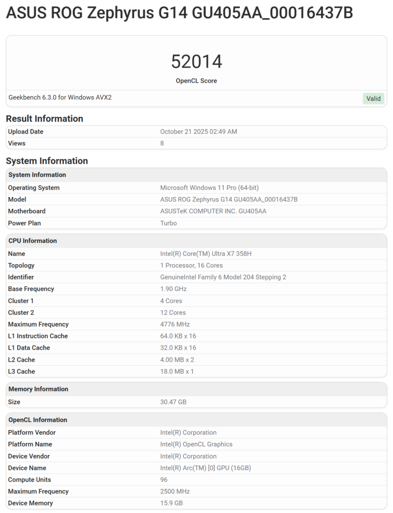 Lộ sức mạnh tiềm ẩn của Intel Core Ultra X7 358H Panther Lake 1 gamen.pro CORE Ultra X7 358H TEST