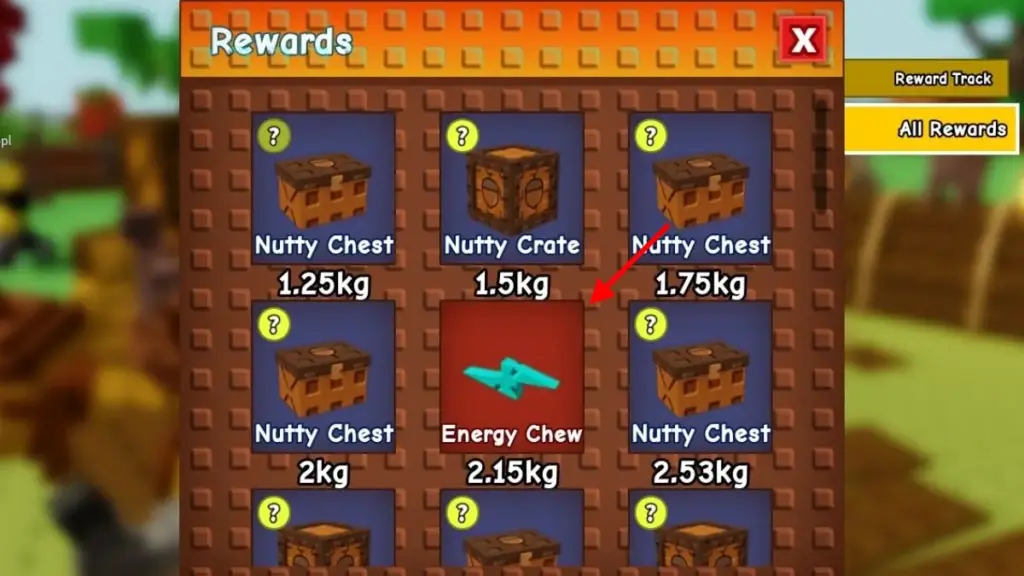 Grow a Garden: Hướng dẫn về Kẹo Năng lượng (Energy Chew) 1 gamen.pro Chipmunk Reward Track 2