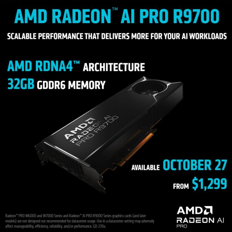 AMD Radeon AI PRO R9700 có giá bán lẻ 1 gamen.pro RADEON PRO R9700 DIY LAUNCH DATE 768x768 1