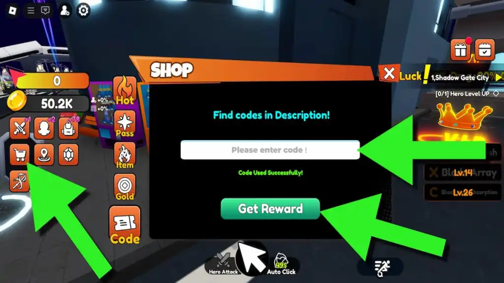 Arise Shadow Hunt codes tháng 10-2025 1 gamen.pro how to redeem arise shadow hunt codes