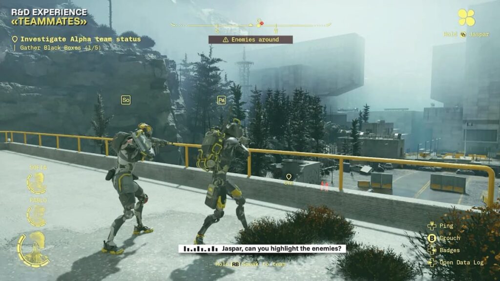 gamen.pro AI Teammates Ubisoft snap of Sofia and Pablo in a mission with Jasper helping