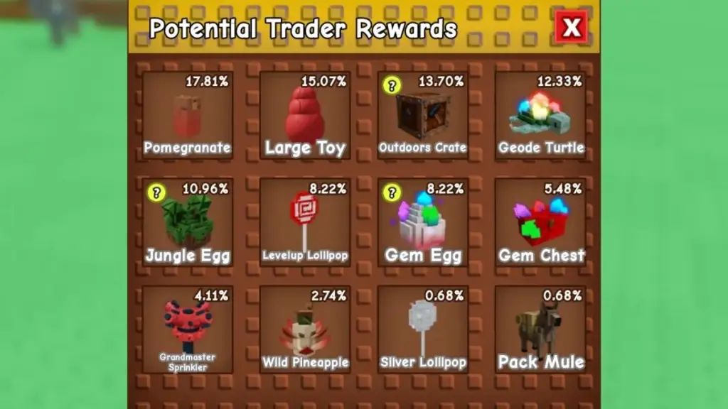 gamen.pro Grow a Garden All Trader Rewards