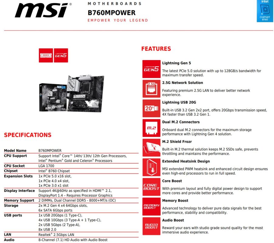 gamen.pro MSI B760MPOWER