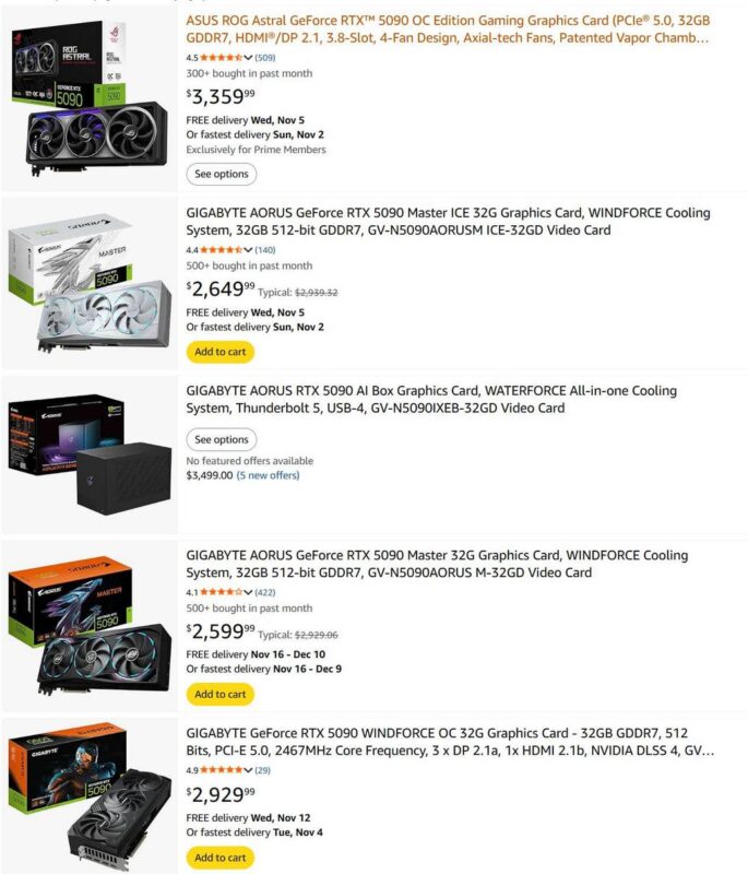 gamen.pro NVIDIA GeForce RTX 5090 Amazon
