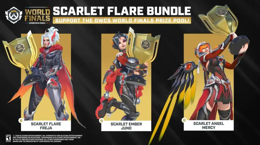 Blizzard công bố gói gây quỹ và phần thưởng người xem cho OWCS World Finals 2025 2 gamen.pro OWCS World Finals 2025 DreamHack StockHolm Crowdfunding Scarlet Flare bundle