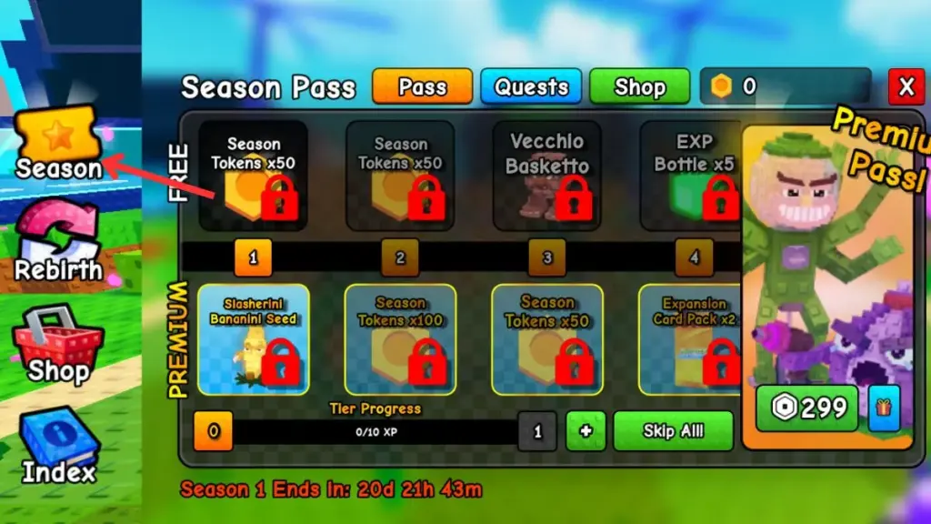 Hướng dẫn chi tiết Season Pass Plants vs Brainrots 1 gamen.pro Plants vs Brainrots Season Pass