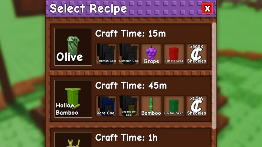 gamen.pro all seed crafting recipes