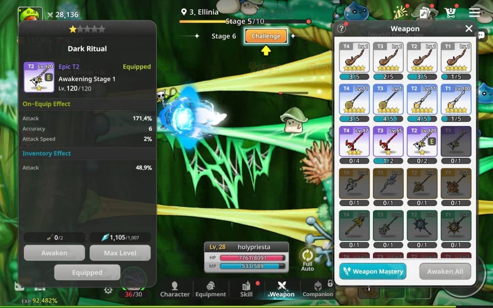gamen.pro maplestory idle rpg weapons