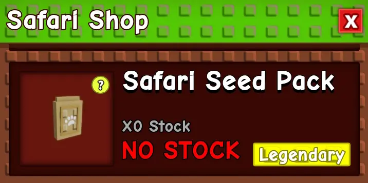 Gói hạt giống Safari trong Grow a Garden 2 gamen.pro safari seed pack in safari shop of grow a garden