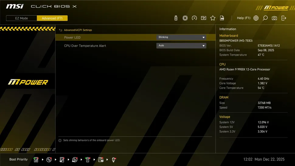 gamen.pro MSI B850 MPower Motherboard Review setting