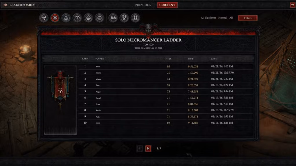 gamen.pro diablo 4 season 11 leaderboard