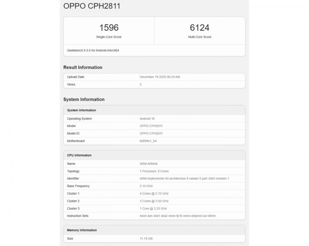 gamen.pro oppo reno15 pro max geekbench