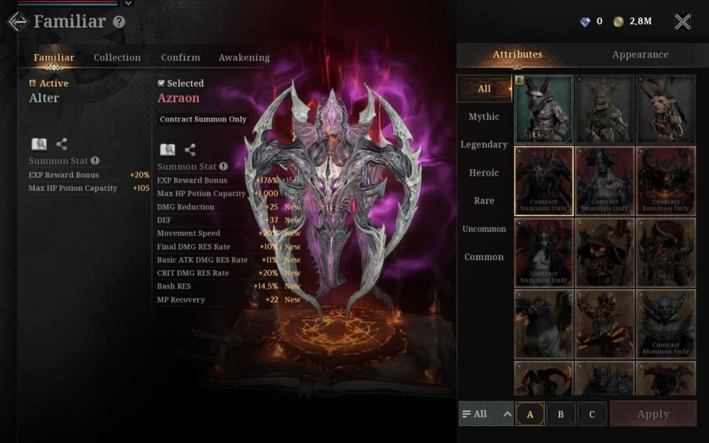 Bảng xếp hạng Familiars trong Raven2 (tháng 1/2026) 1 gamen.pro raven2 azraon familiar