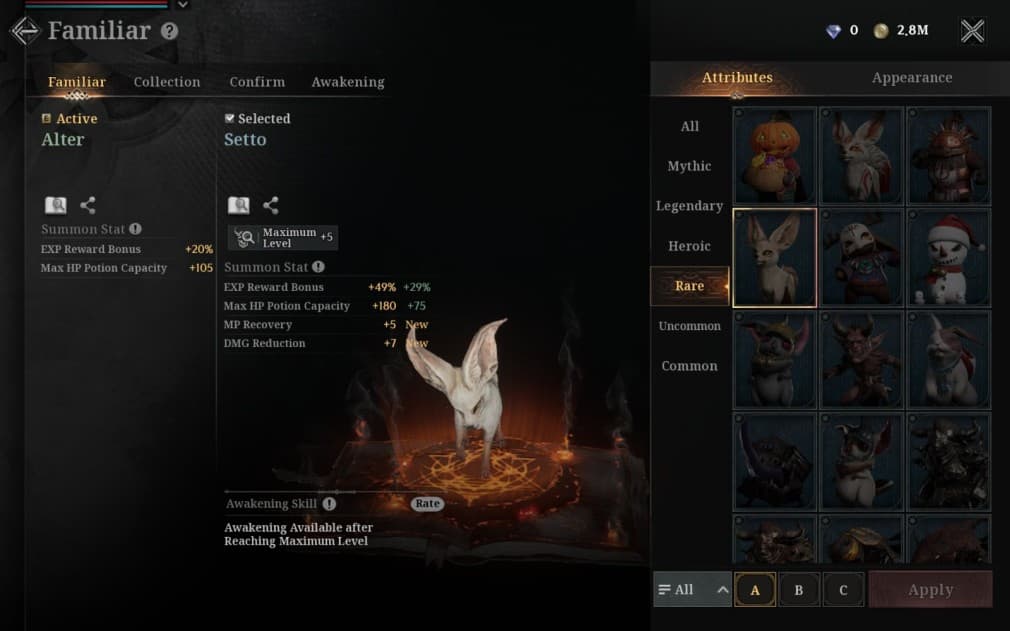 Bảng xếp hạng Familiars trong Raven2 (tháng 1/2026) 4 gamen.pro raven2 setto familiar