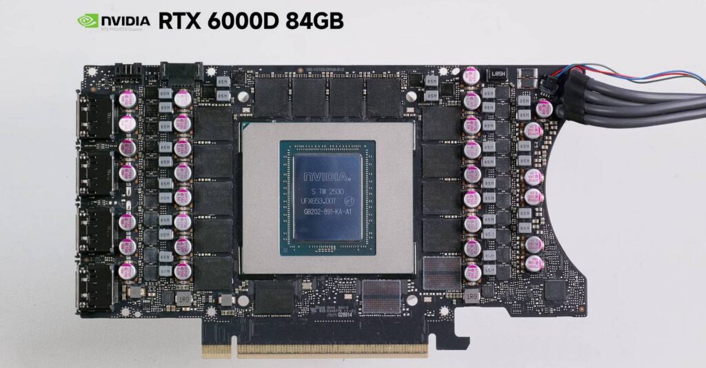 RTX 6000D lộ diện với 84 GB bộ nhớ GDDR7 1 gamen.pro NVIDIA RTX 6000D 84GB CARD