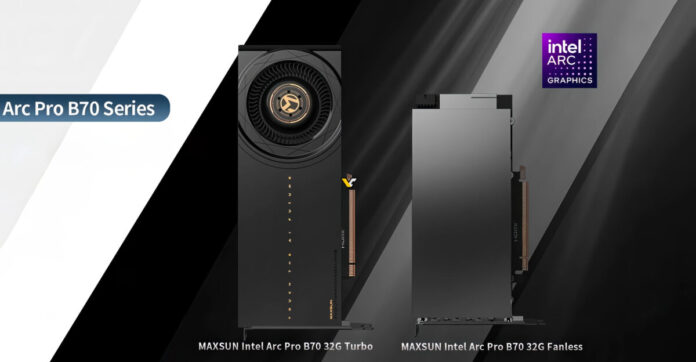 gamen.pro MAXSUN ARC PRO B70 FANLESS BLOWER 1200x624 1