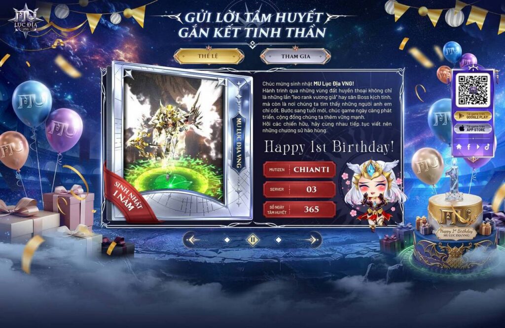 MU Lục Địa VNG tưng bừng đón sinh nhật 1 tuổi, tung loạt quà tặng cực hấp dẫn 5 gamen.pro MU Luc Dia VNG 31032026 5