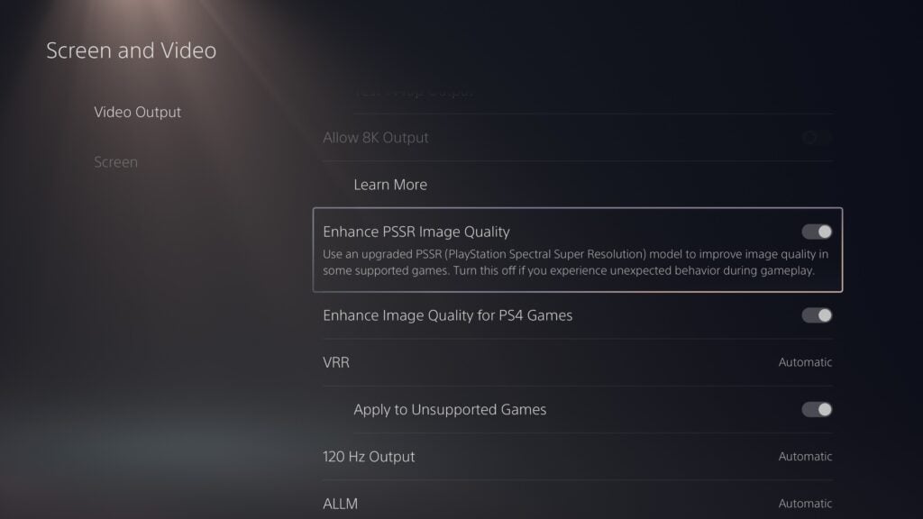 PS5 Pro nâng cấp PSSR 2 gamen.pro Upgraded PSSR 03 16 26 Settings 1024x576 1