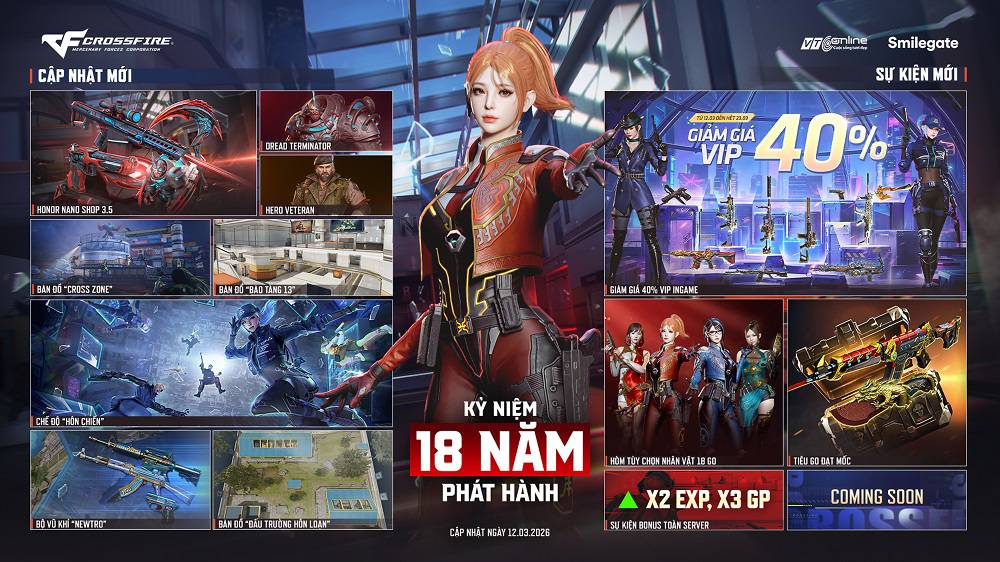 Crossfire tung big update tháng 3 kỷ niệm 18 năm ra mắt tại thị trường Việt 1 gamen.pro cf big update 16032026 1