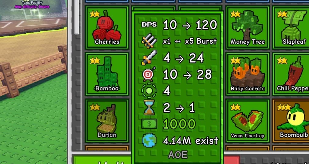 Bảng xếp hạng Garden Tower Defense tháng 3-2026 4 gamen.pro garden tower defense durian