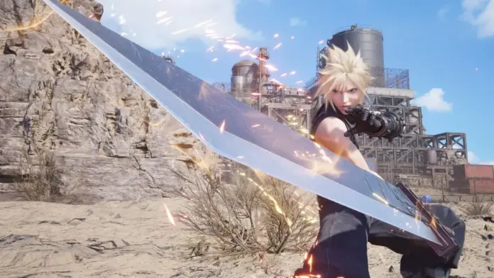 gamen.pro Cloud Strife wielding the Buster Sword in Final Fantasy VII Rebirth
