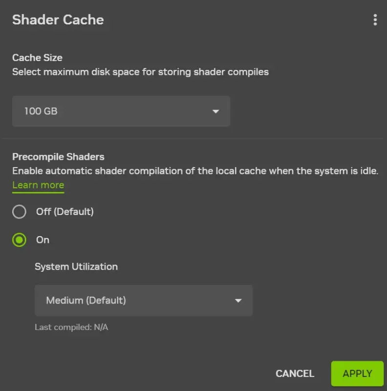 Nvidia App bổ sung tính năng biên dịch shader tự động, giảm thời gian chờ load game 1 gamen.pro Nvidia App 1