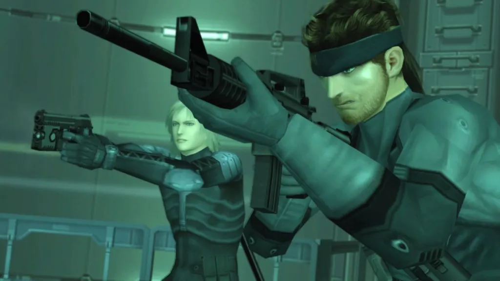 Những tượng đài game chuẩn bị bước sang tuổi 25 trong năm 2026 4 gamen.pro 19052026 Solid Snake and Raiden holding guns in Metal Gear Solid 2 1
