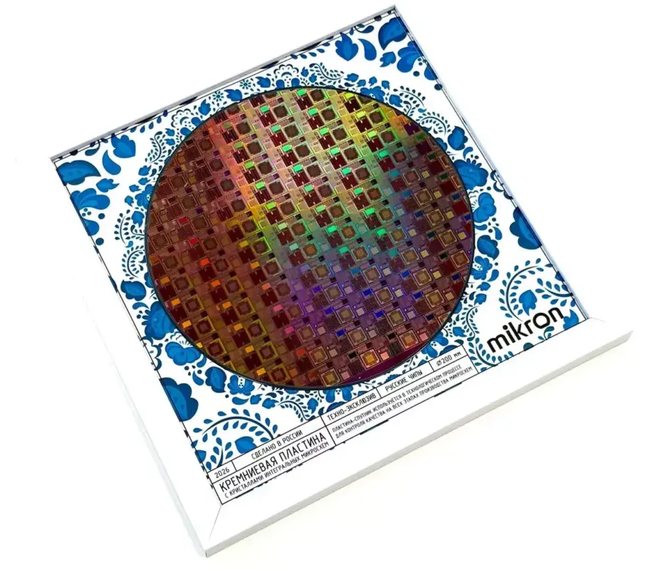 Hãng chip Nga bán wafer bán dẫn làm đồ lưu niệm giá gần 170 USD 1 gamen.pro Mikron 180520261