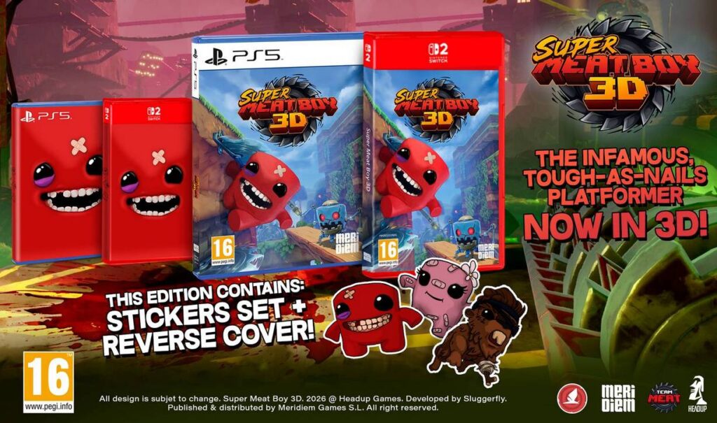Super Meat Boy 3D có bản vật lý cho Switch 2 và PS5 2 gamen.pro Super Meat Boy 3D 300620261