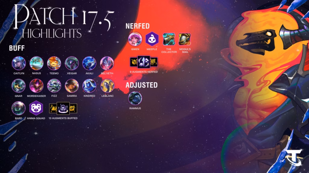 gamen.pro Teamfight Tactics patch 17.5 article by esportsgg image via riot games june 9 2026 TFT patch 17.5 1 1536x864 1