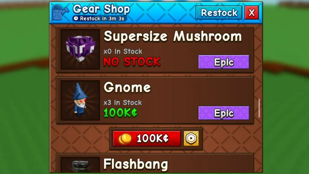 gamen.pro grow a garden 2 gnome in gear shop menu