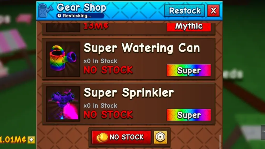 gamen.pro grow a garden 2 super sprinkler gear shop menu