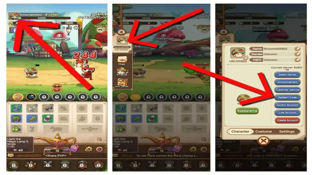 gamen.pro legend of mushroom codes redeem