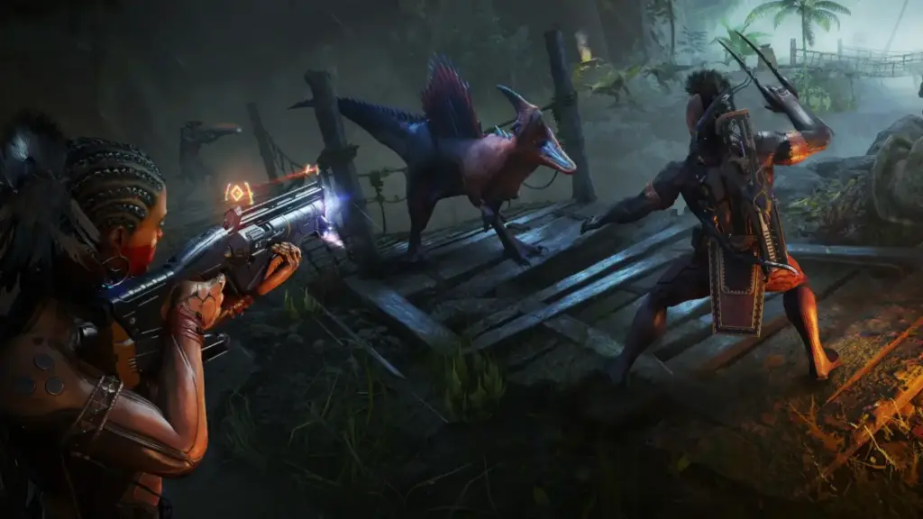 Turok: Origins tái sinh, kết hợp giữa săn khủng long với bắn súng co-op hiện đại 5 gamen.pro preview turokorigins sgf26 screenshot 02 jungle