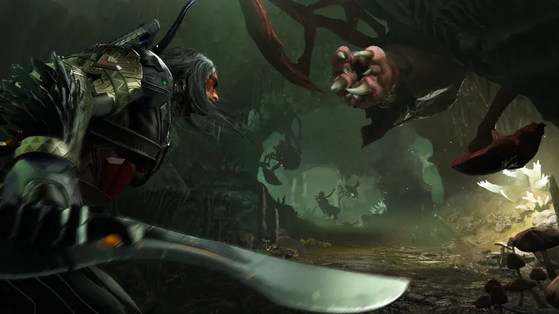 Turok: Origins tái sinh, kết hợp giữa săn khủng long với bắn súng co-op hiện đại 1 gamen.pro preview turokorigins sgf26 screenshot 03 cave