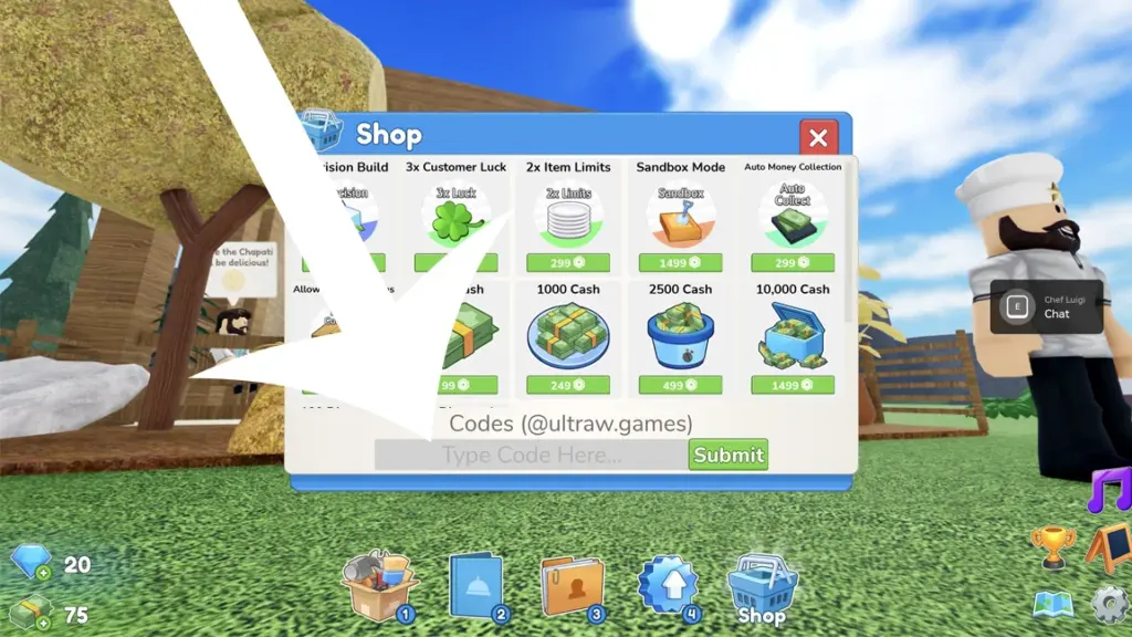 gamen.pro restaurant tycoon 3 codes menu