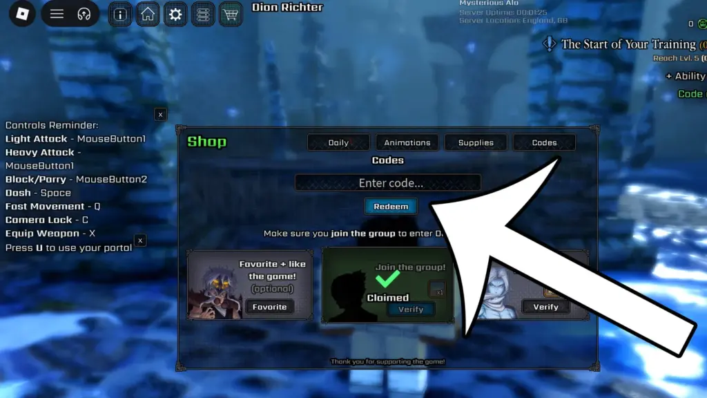 Code VV Ultimatum tháng 6-2026: Nhận Clan Rerolls và Ability Rerolls miễn phí 4 gamen.pro vv ultimatum codes menu