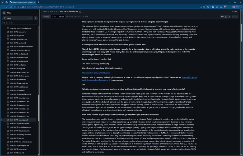gamen.pro github nintendo 25082026