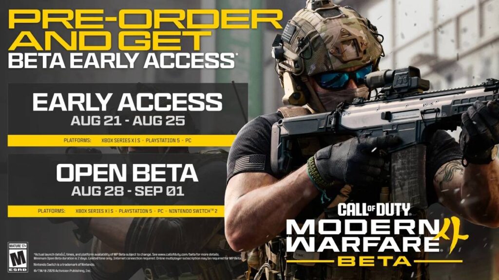 gamen.pro thumb CoD MW4 Open Beta dates