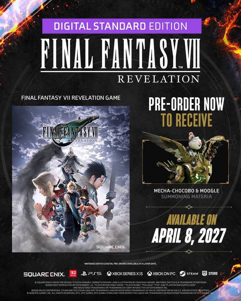 Final Fantasy VII Revelation có Collector's Edition kèm tượng ba nhân vật 3 Final Fantasy VII Revelation Digital Standard Edition