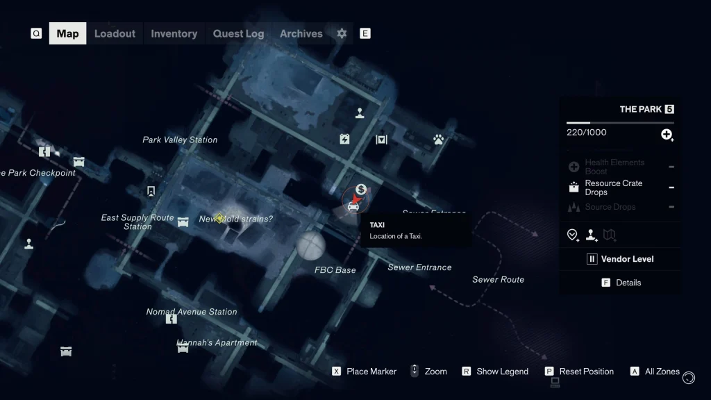 gamen.pro The Park Taxis Location