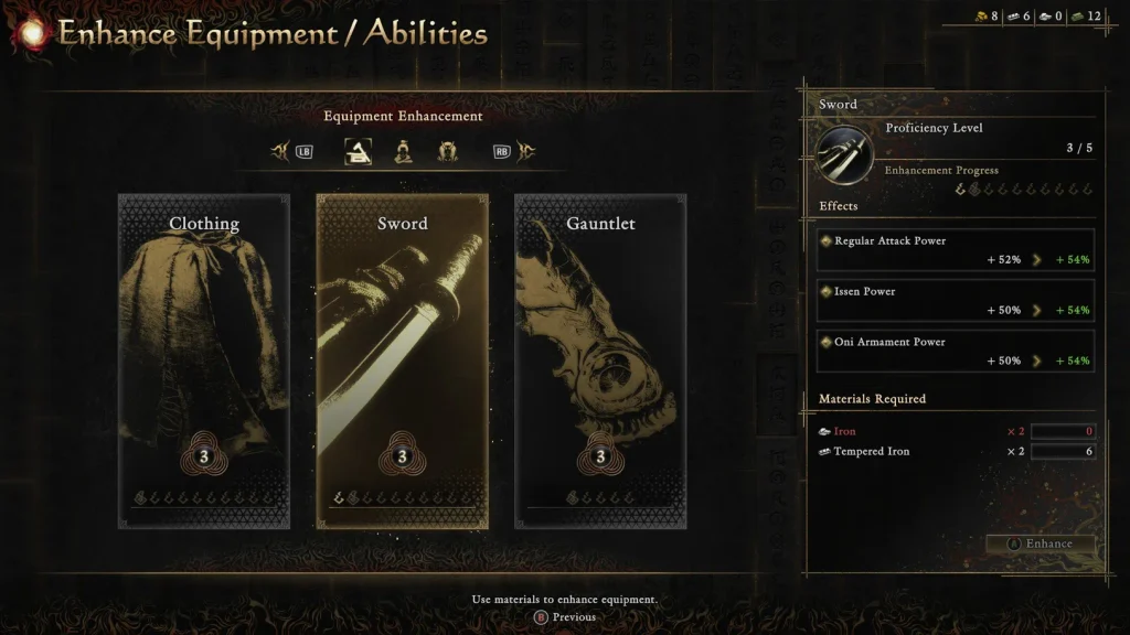 gamen.pro guide Onimusha wots gear upgrades
