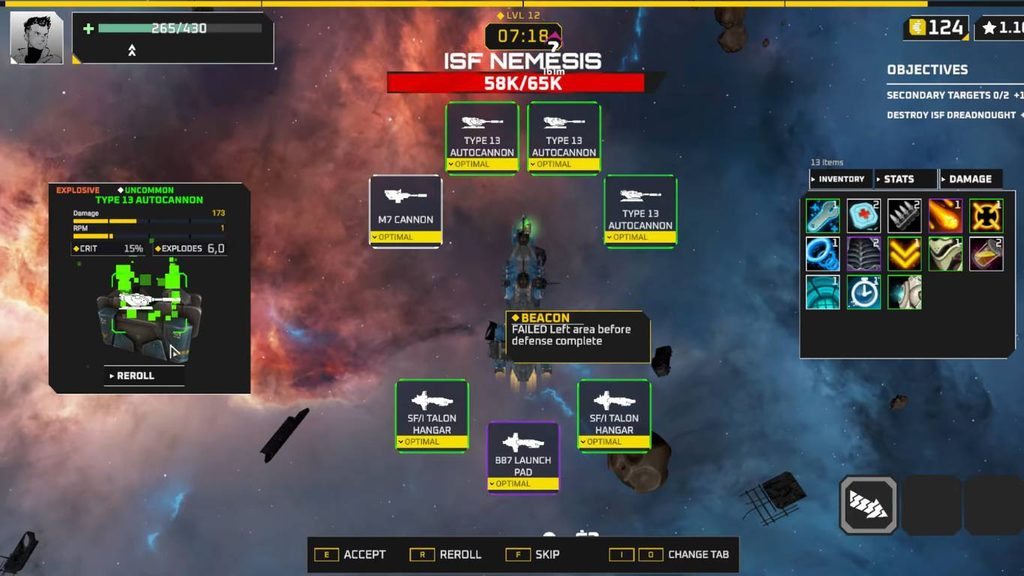 Sublight với bài toán góc bắn ở thể loại bullet heaven 7 gamen.pro sublight review 2