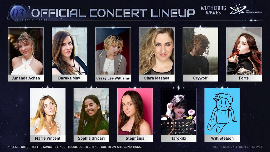 gamen.pro wuthering waves Official Concert Lineup
